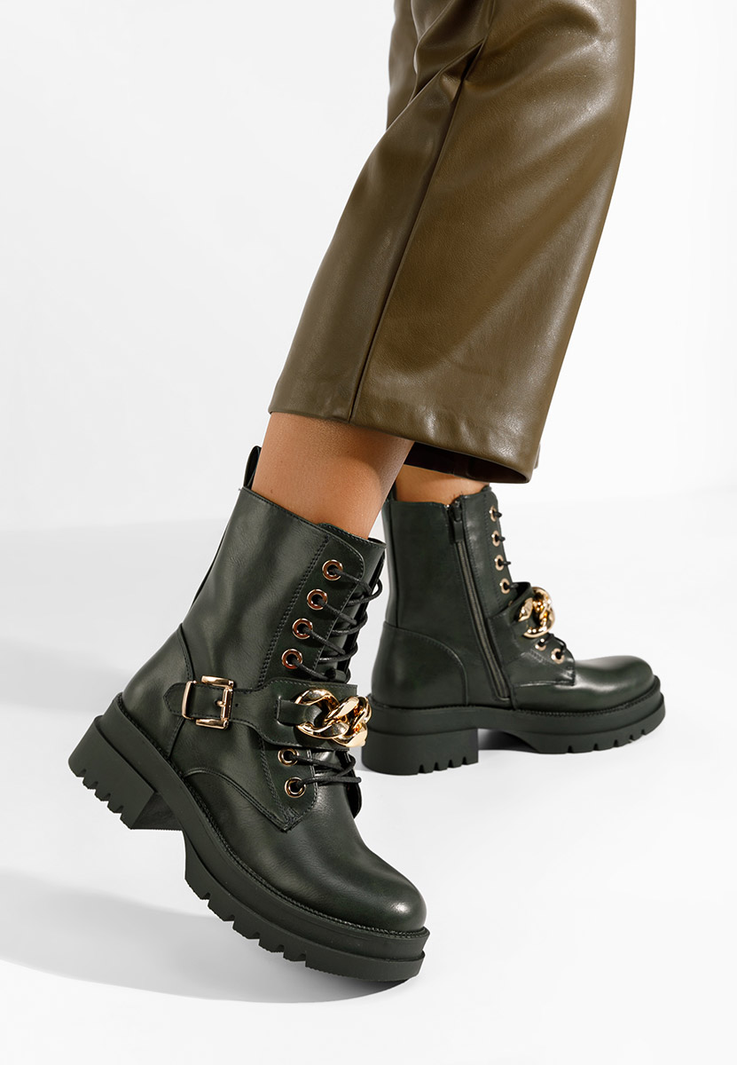 Bottines à lacets femme vert Mondariz