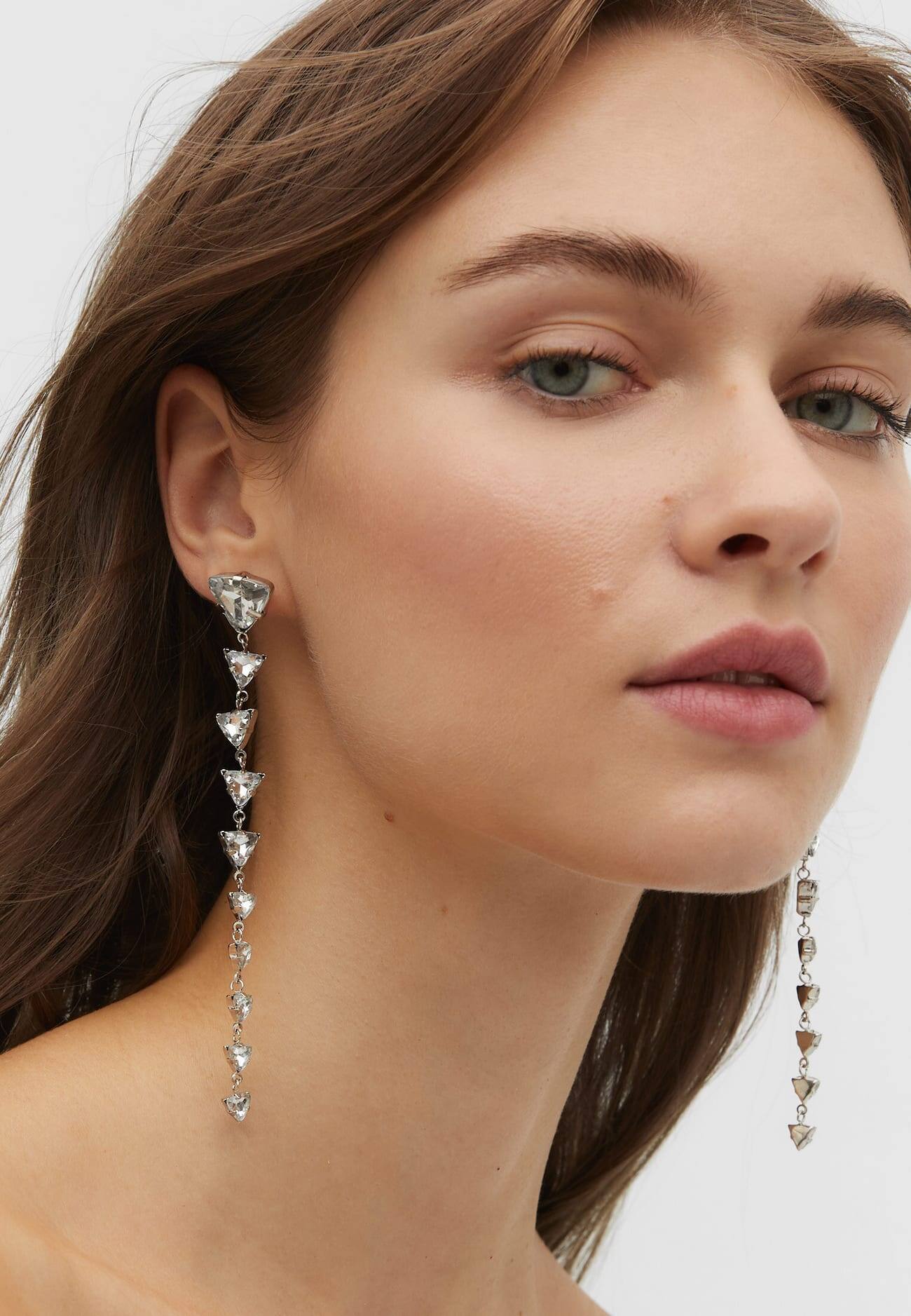 Brincos de strass ombré