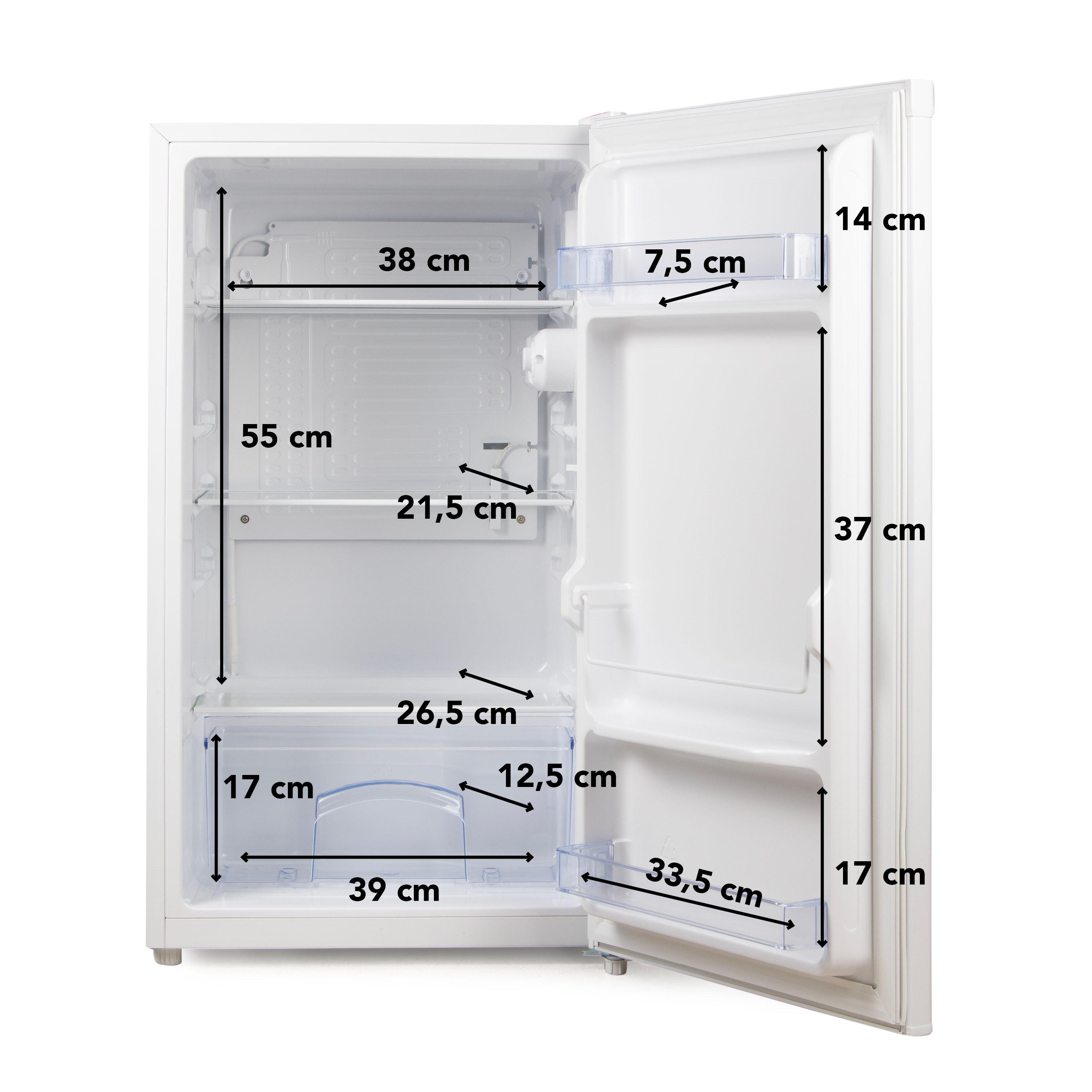 Primo PR120FR 88 liter tafelmodel koelkast - White