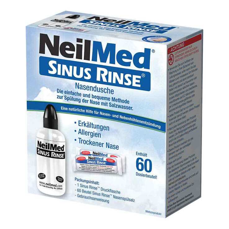 Neilmed Sinus Rinse Nasendusche + 60 Nasenspülsalzbeutel , 1 P