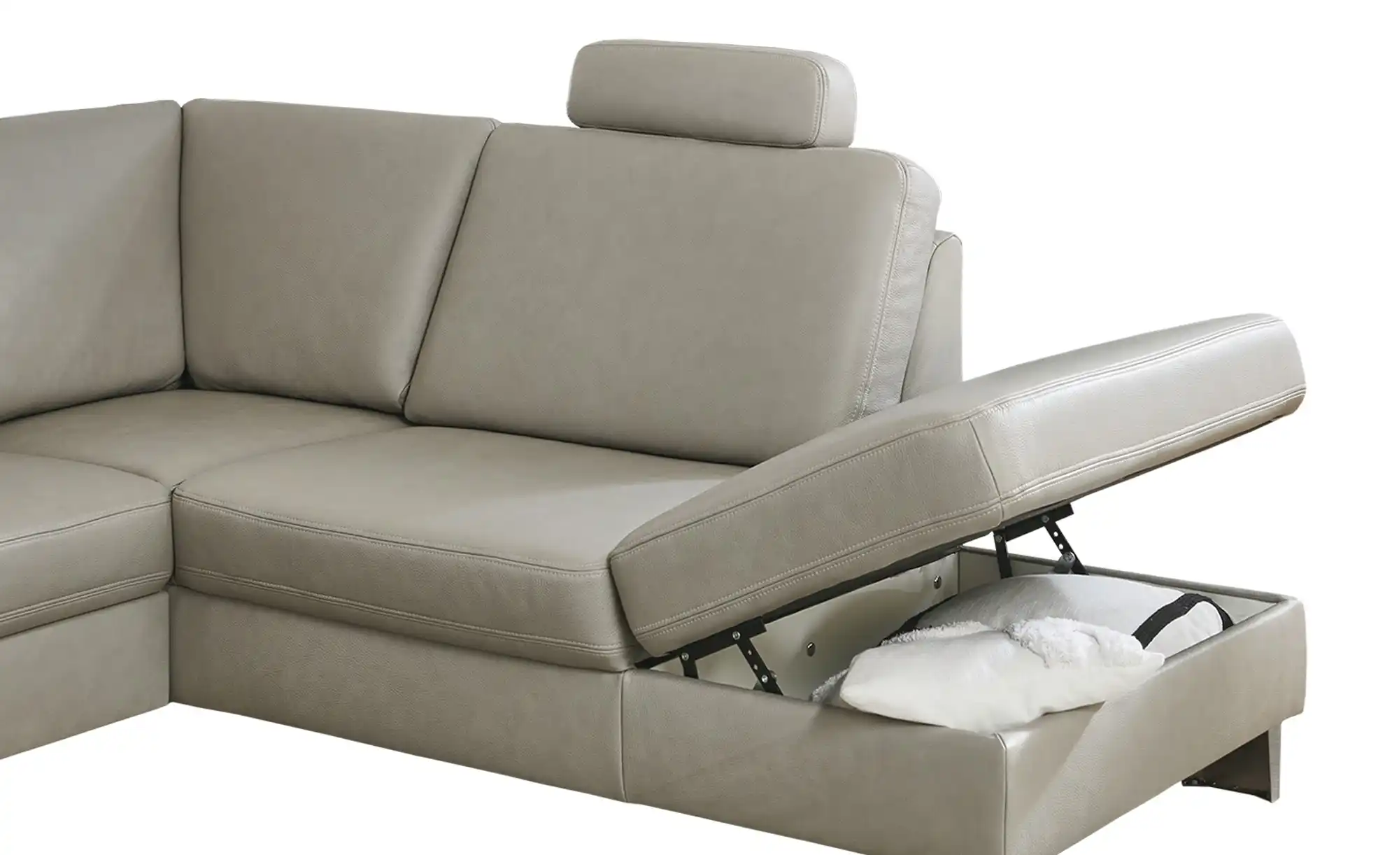 meinSofa Wohnlandschaft mit Sitz- und Rückenbezug aus Echtleder Samu-L
