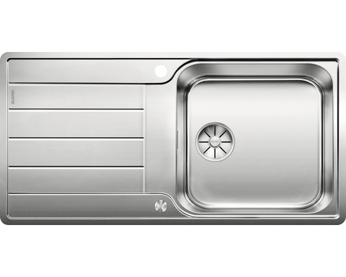 Blanco CLASSIMO XL 6 S-IF spoelbak, 1000 x 500 mm, geborsteld roestvrij staal, 525327, 1 bak met afdruiprek, bak rechts