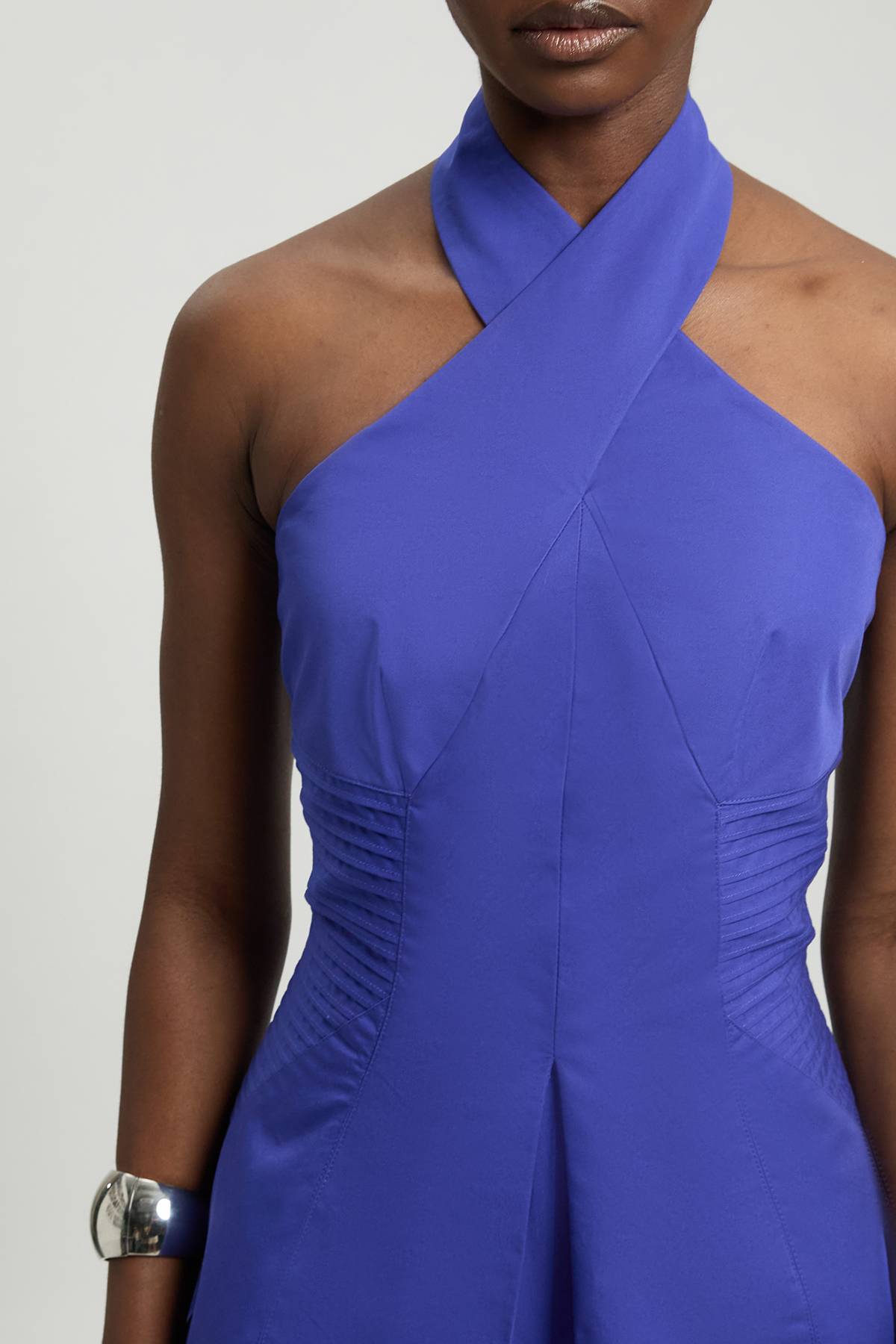KarenMillen Combinaison-pantalon Ajustée En Satin De Coton À Encolure Dos-nu