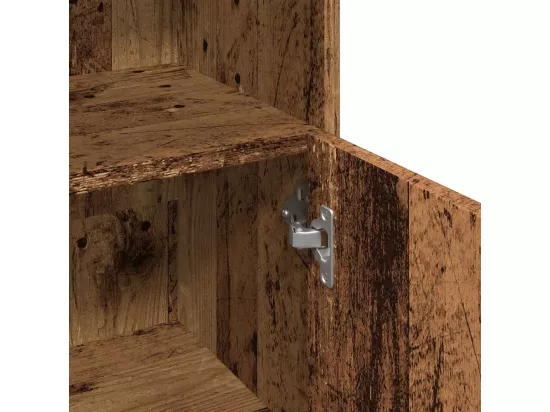 Armoire de salle de bain vieux bois 30x30x95 cm bois ingénierie