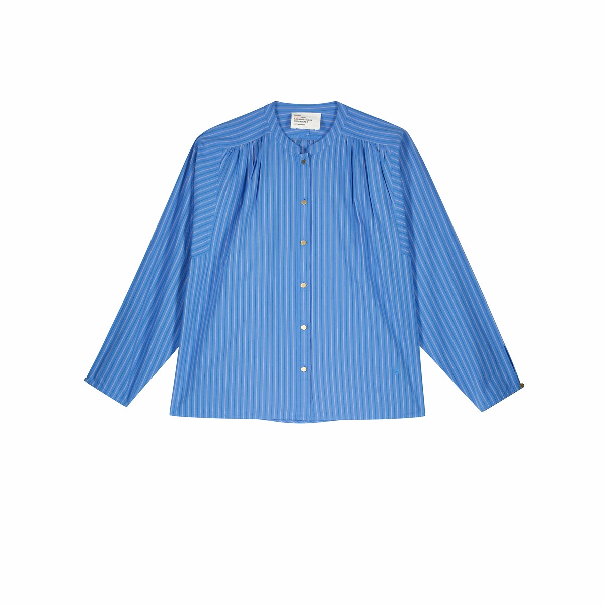 LEON & HARPER<br>Camisa listrada de gola redonda, COLE
