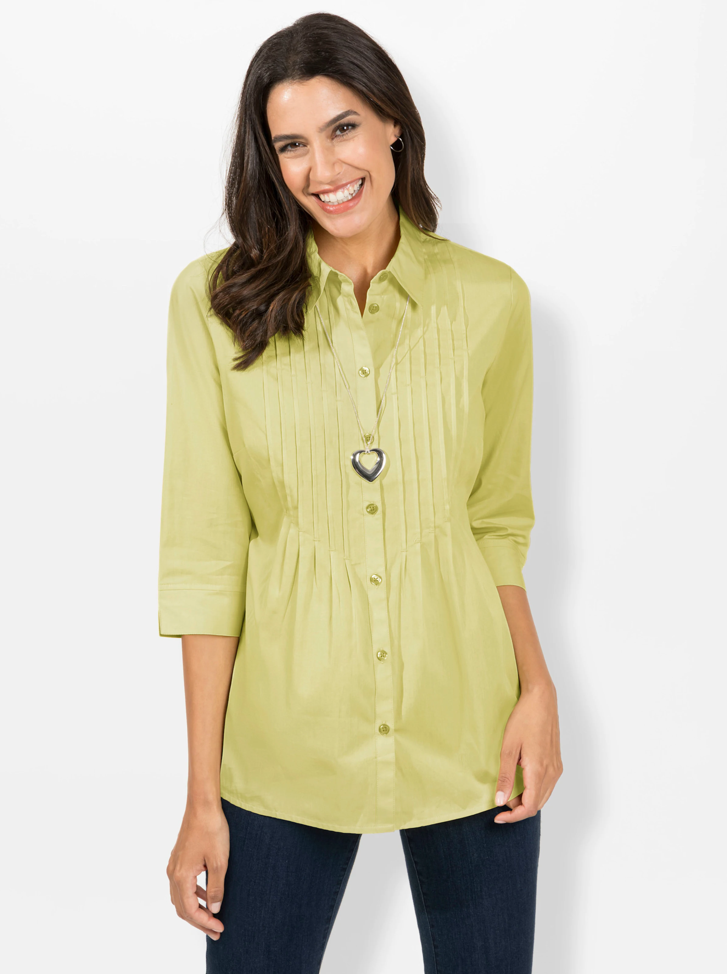 Bluse in pistazie