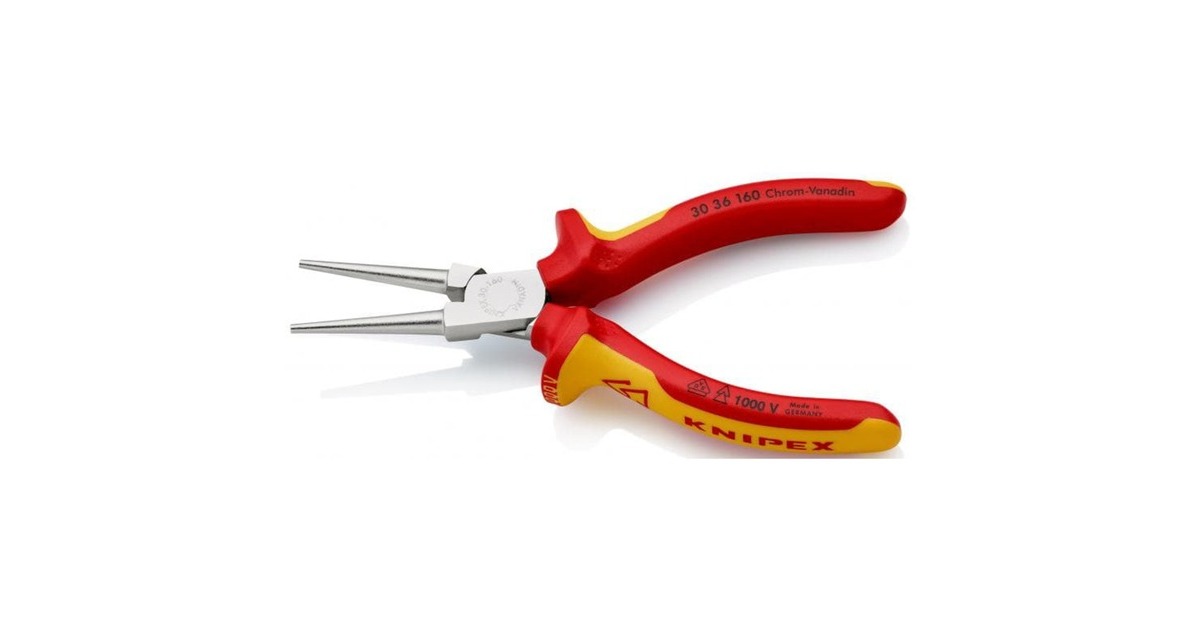 KNIPEXLangbek buigtang 30 36 160 VDE  (Rood/geel, Lengte 160mm)