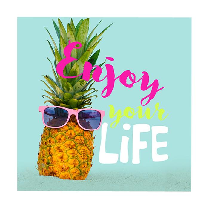 SET 20 SERVIETTES ENJOY YOUR LIFE 33X33CM