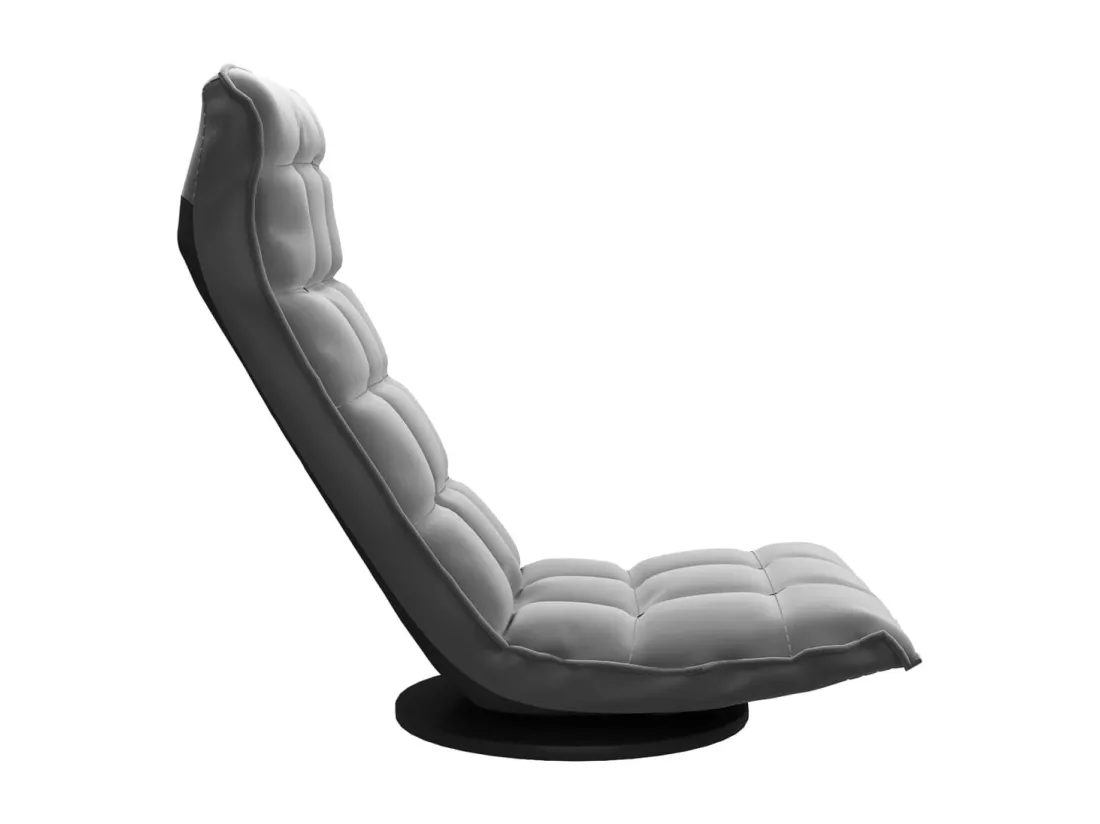 Chaise de sol pivotante Gris foncé Velours