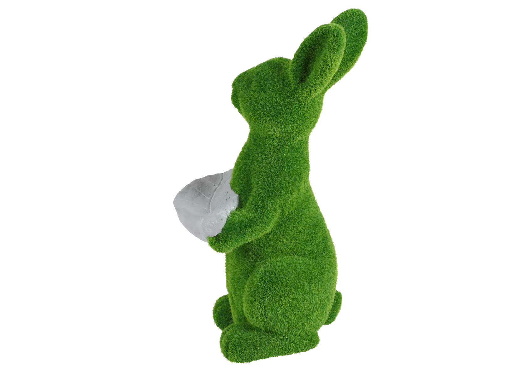 Osterhase in Gras-Optik mit Deko-Blatt