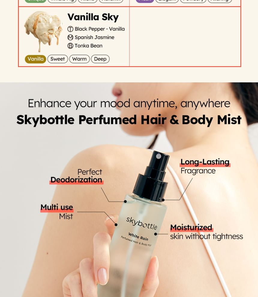 skybottle - Geparfumeerde haar- en lichaamsmist - 5 soorten