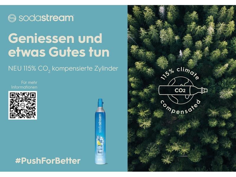 Sodastream Zusatzzylinder 60 l CO₂-Zylinder für 60 Liter Sprudelwasser