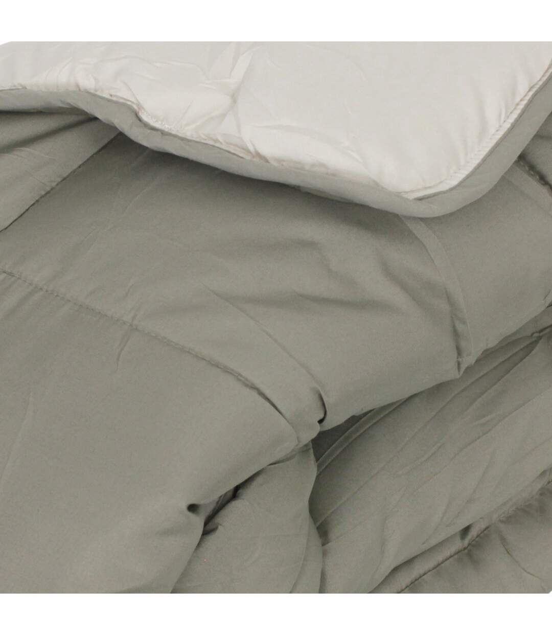 Couette hiver 200x200 cm COCOON BICOLORE Taupe/Lin garnissage fibre polyester 400g/m2