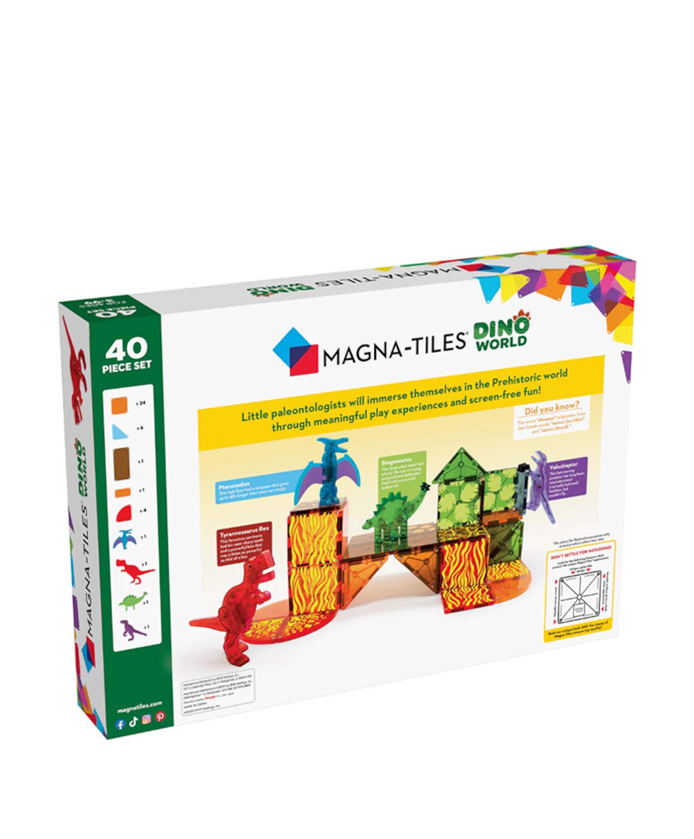Magna-Tiles Dino World 40 piece set
