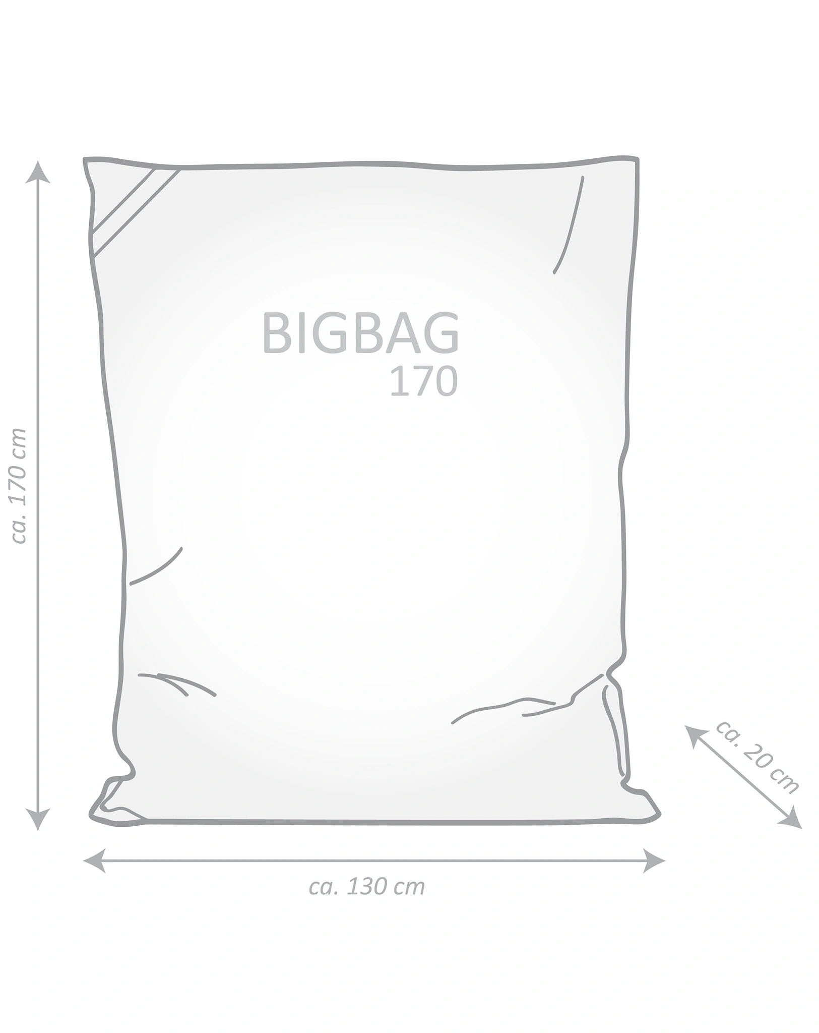 Sitzsack BigBag BRAVA (Farbe: jeansblau)