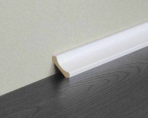 Kooflijst essen kristalwit 28x28x2600 mm