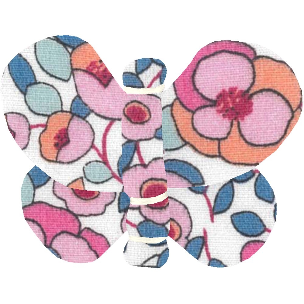 Barrette Petit Papillon Boutons Rose