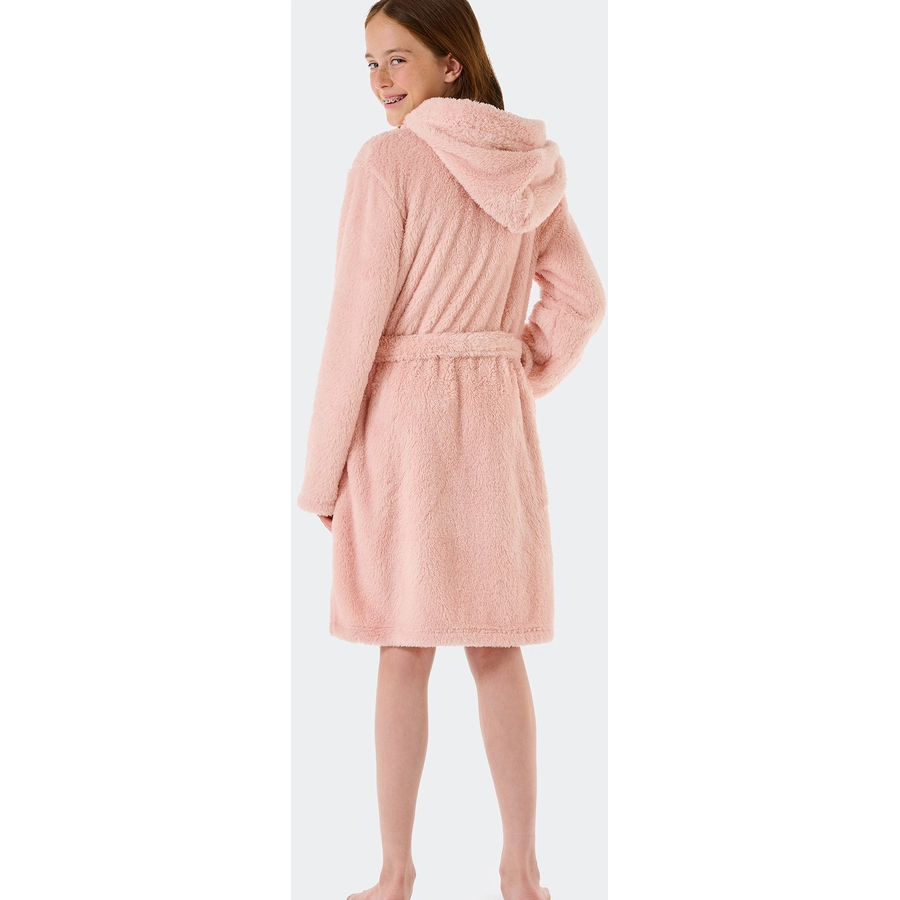 Schiesser Bademantel Teddy Fleece rosé
