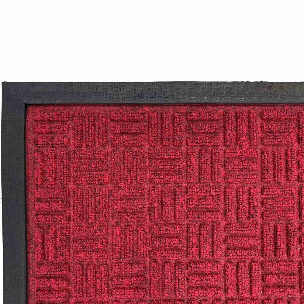 Außenmatte QUADRO - rot - 45x75 cm