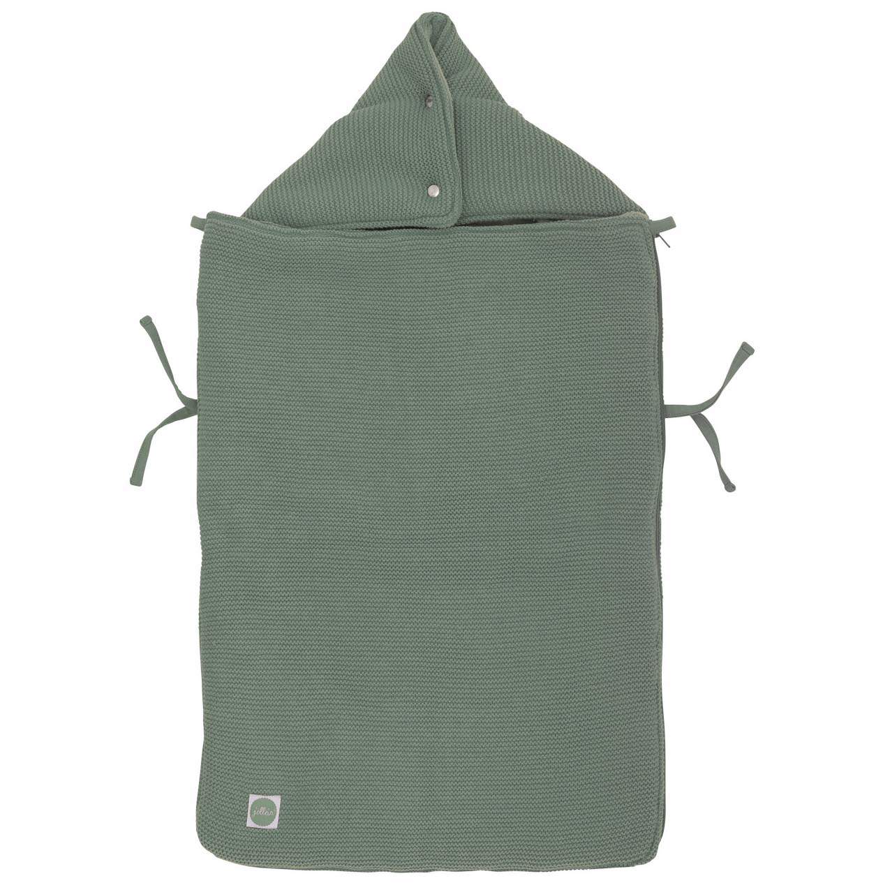 Jollein voetenzak basic knit Forest Green - voetenzakken - Prénatal