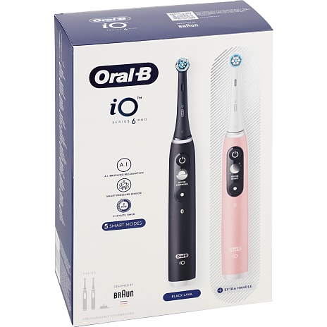 Oral-B iO6 Duo Series - sort/rosa