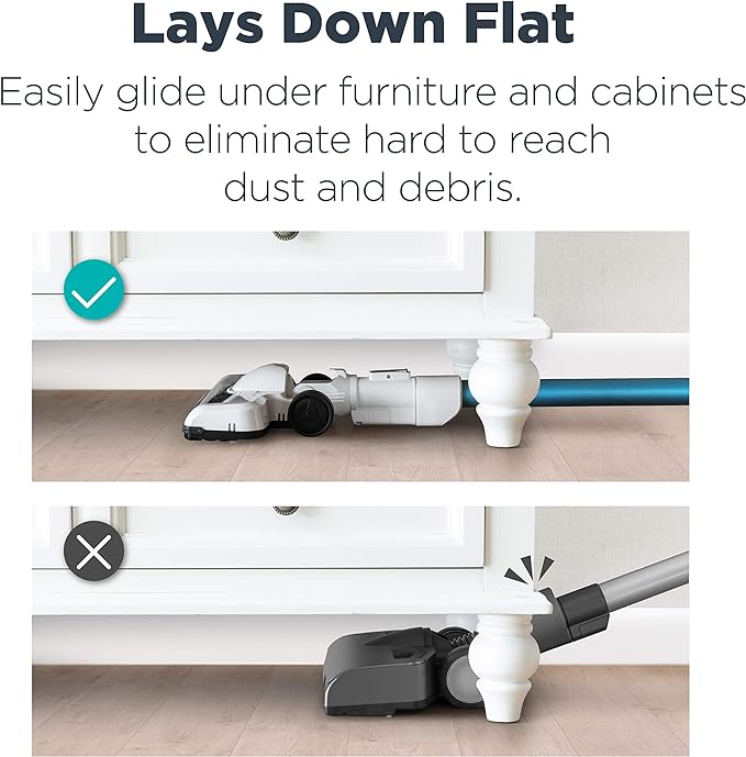 Eureka NEC180 RapidClean Pro Cordless Stick and Handheld Vacuum Cleaner for Hard Floors, Battery-Operated Portable Vacuum Cleaner with Maximum Efficiency Powerful Suction White