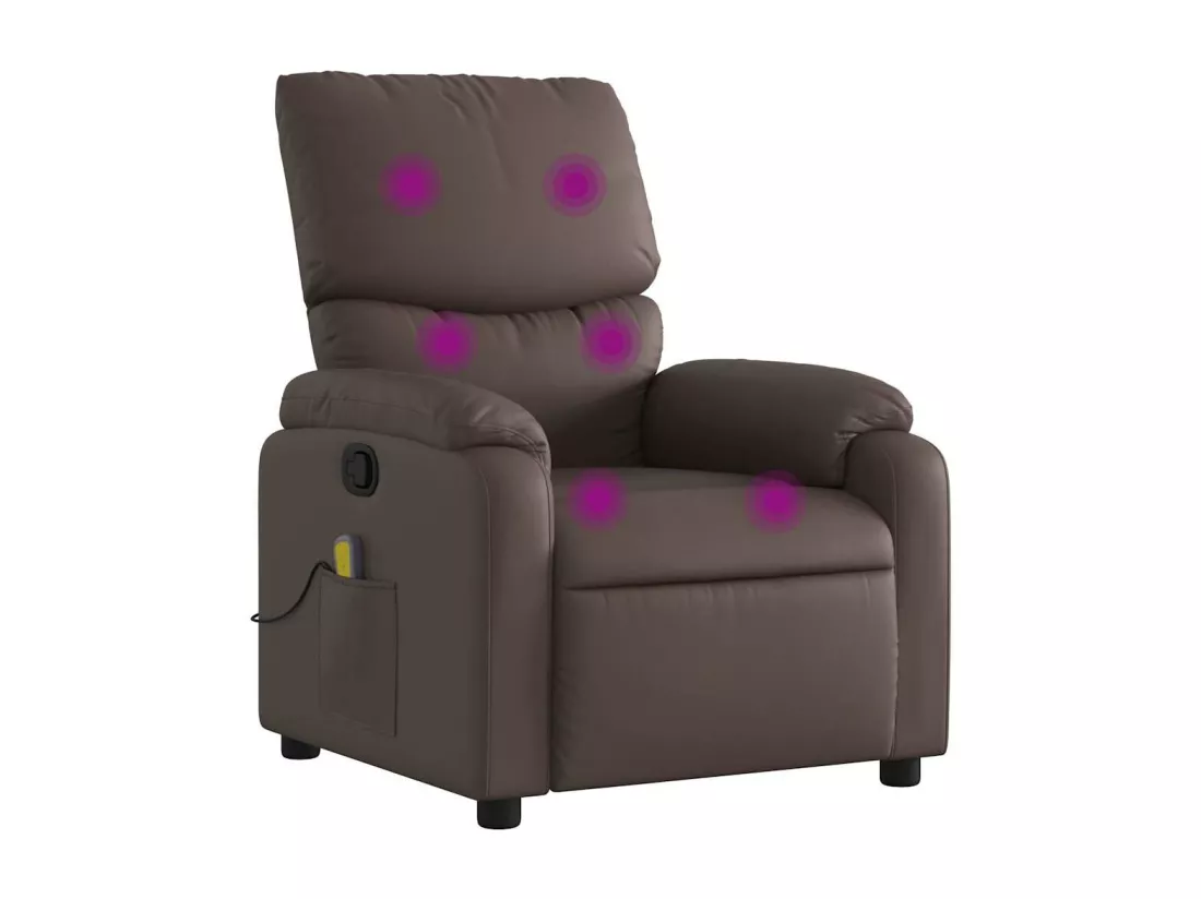 Fauteuil de massage inclinable Marron Similicuir