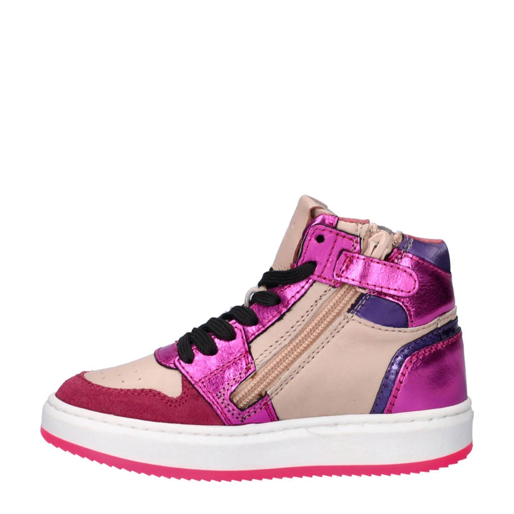 Nelson Kids leren sneakers roze