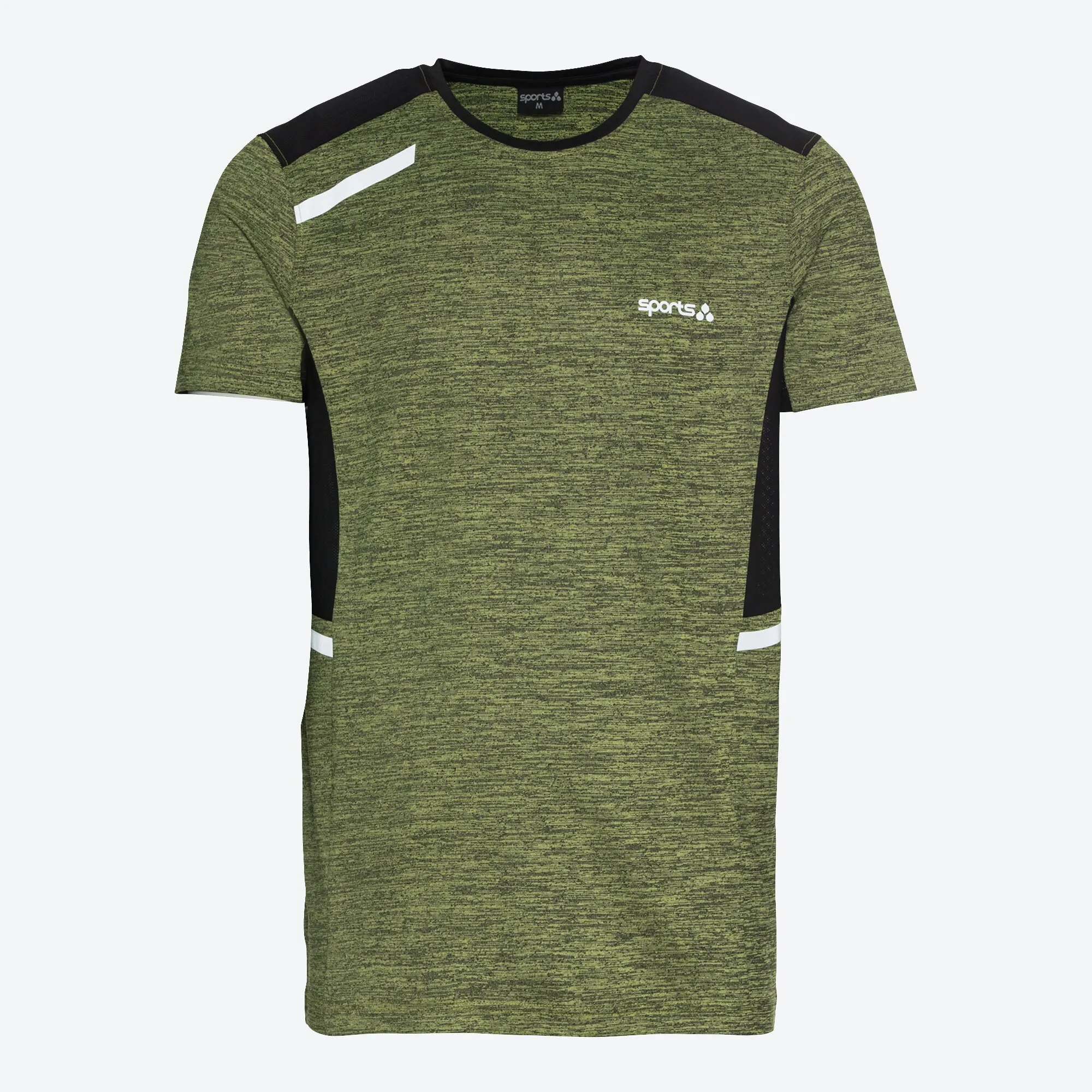 Herren-Fitness-T-Shirt in Melange-Optik