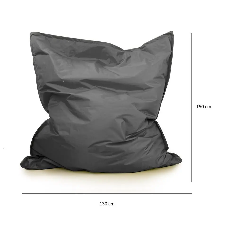 Parya - Grote Zitzak - Nylon - Zitzakfauteuil - Woonkamerzitzak - Antraciet