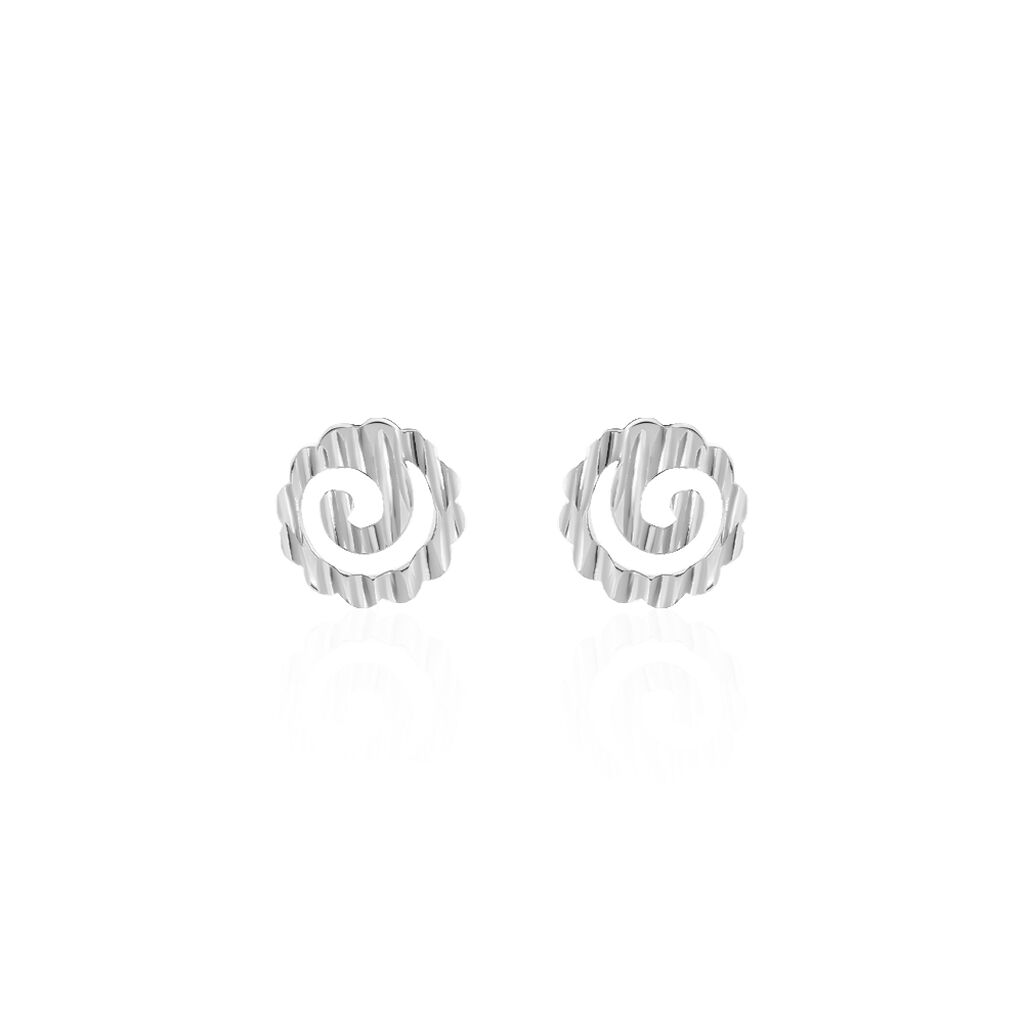 Boucles D'oreilles Puces Selima Argent Blanc