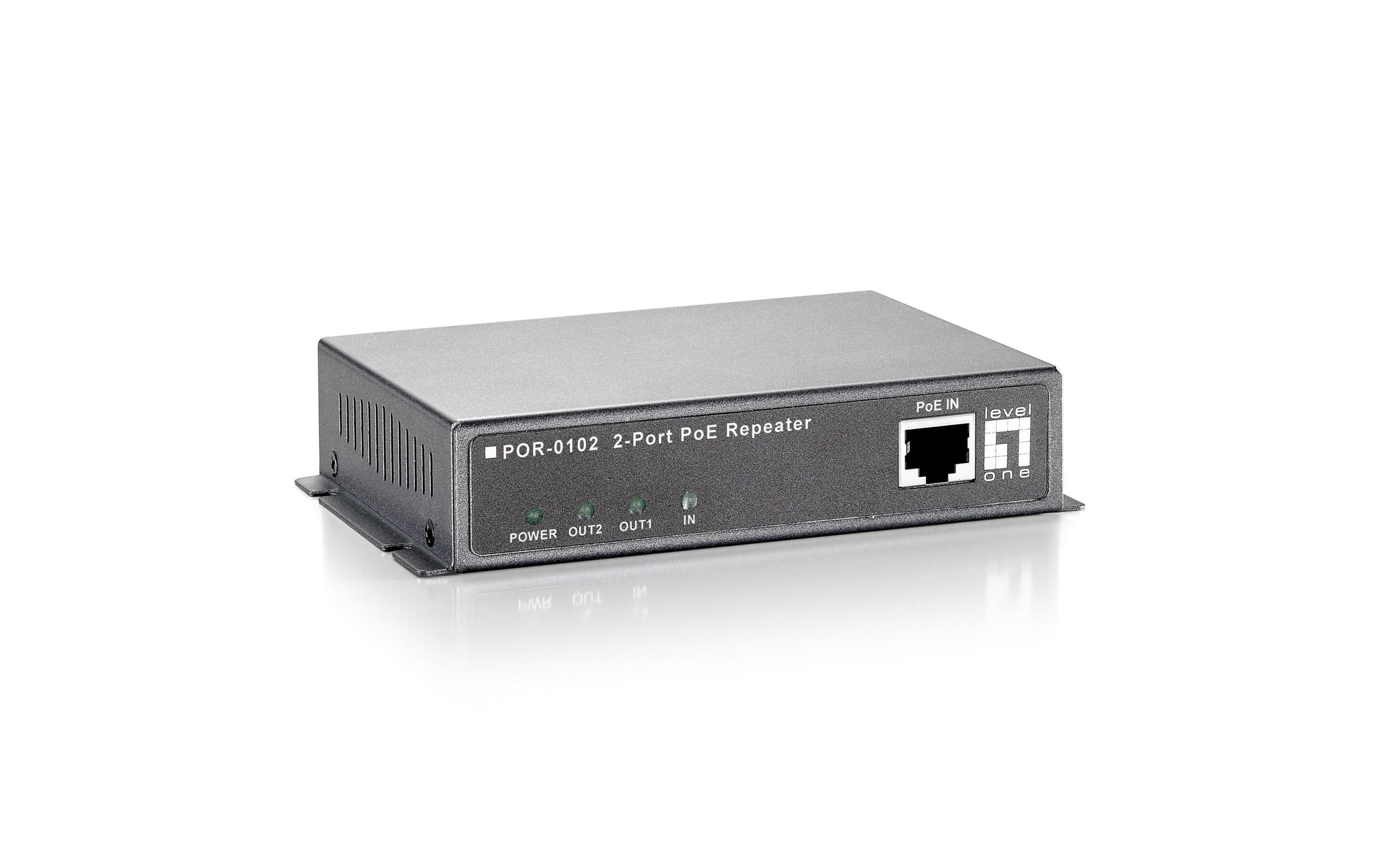 PoE Extender POR-0102<br>PoE Extender für zwei Endgeräte, 100 m
