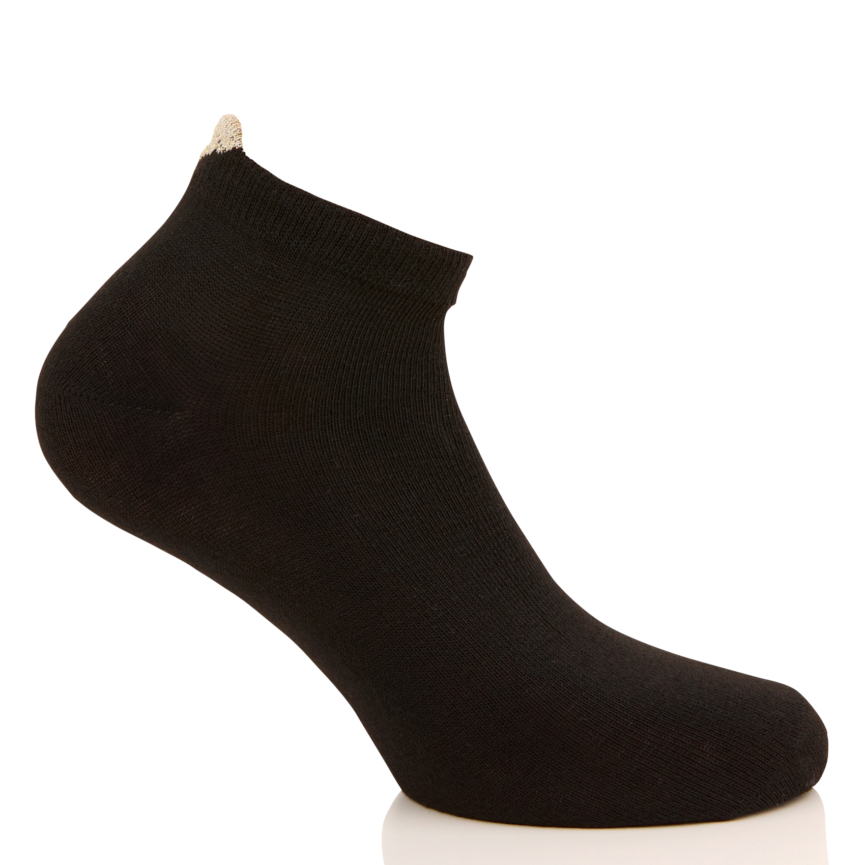 LAURA - Lot de 2 paires socquettes en fibres recyclées mélangées | Noir