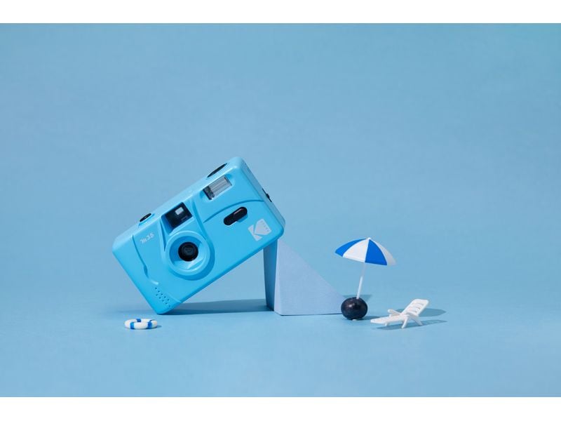 Kodak Analogkamera M35 – Blau Kleine wiederverwendbare Filmkamera mit Blitz