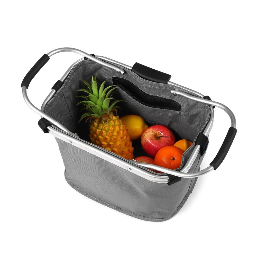 Velokorb vorne faltbar 35 x 21 cm grau