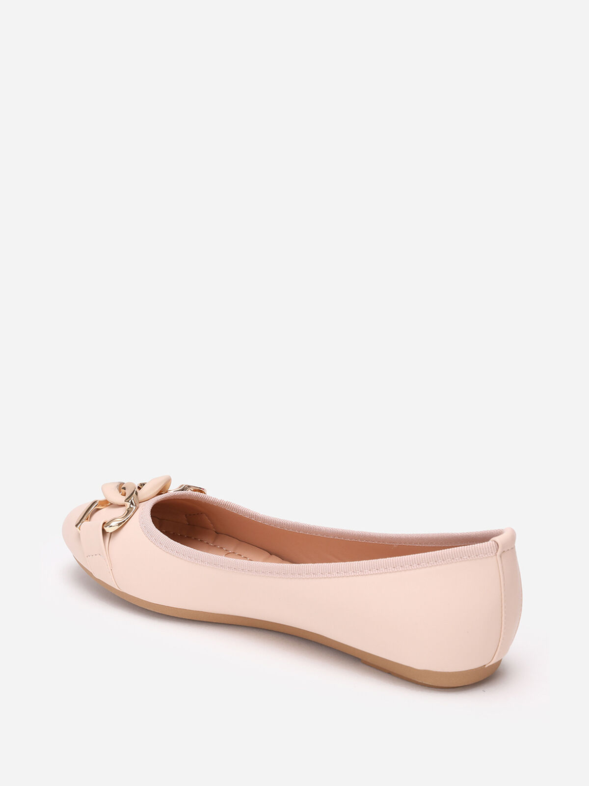 Ballerines avec bride à maillons- Beige