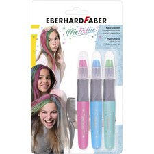 Set de craies pour cheveux Metallic, set de 3