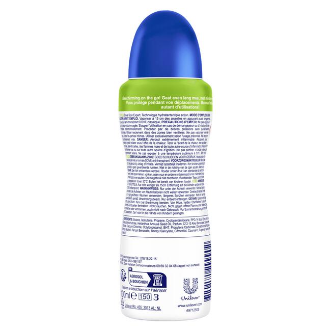 Dove Original Compressed Deodorant Spray 100 ML