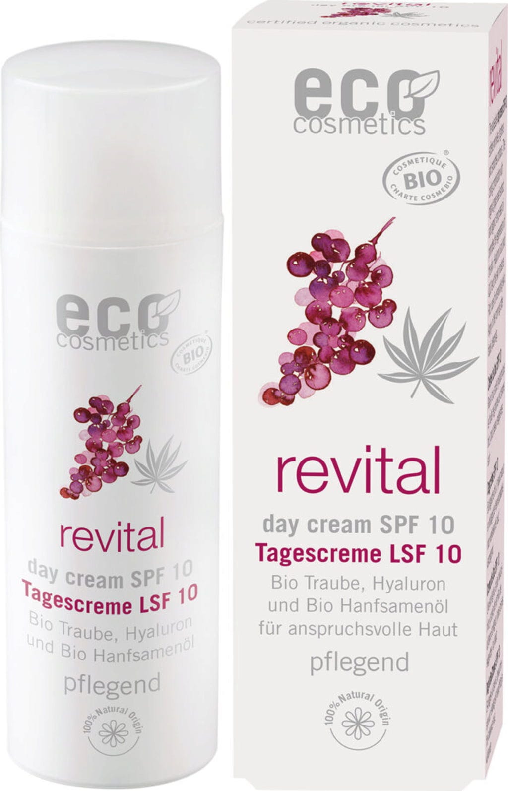 eco cosmetics  revital Tagescreme LSF 10, 50 ml