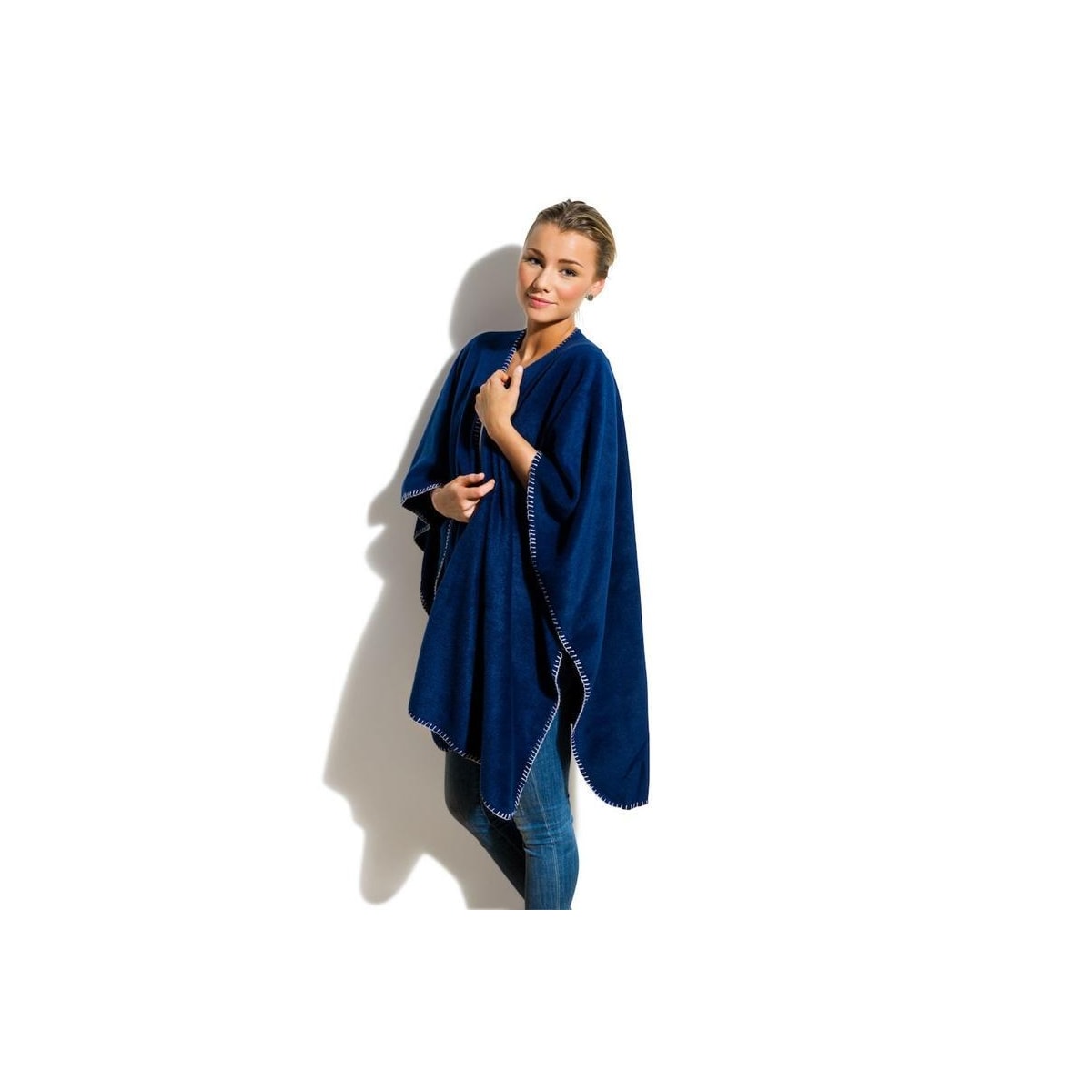 Nightingale Fleece Poncho, Mörkgrå