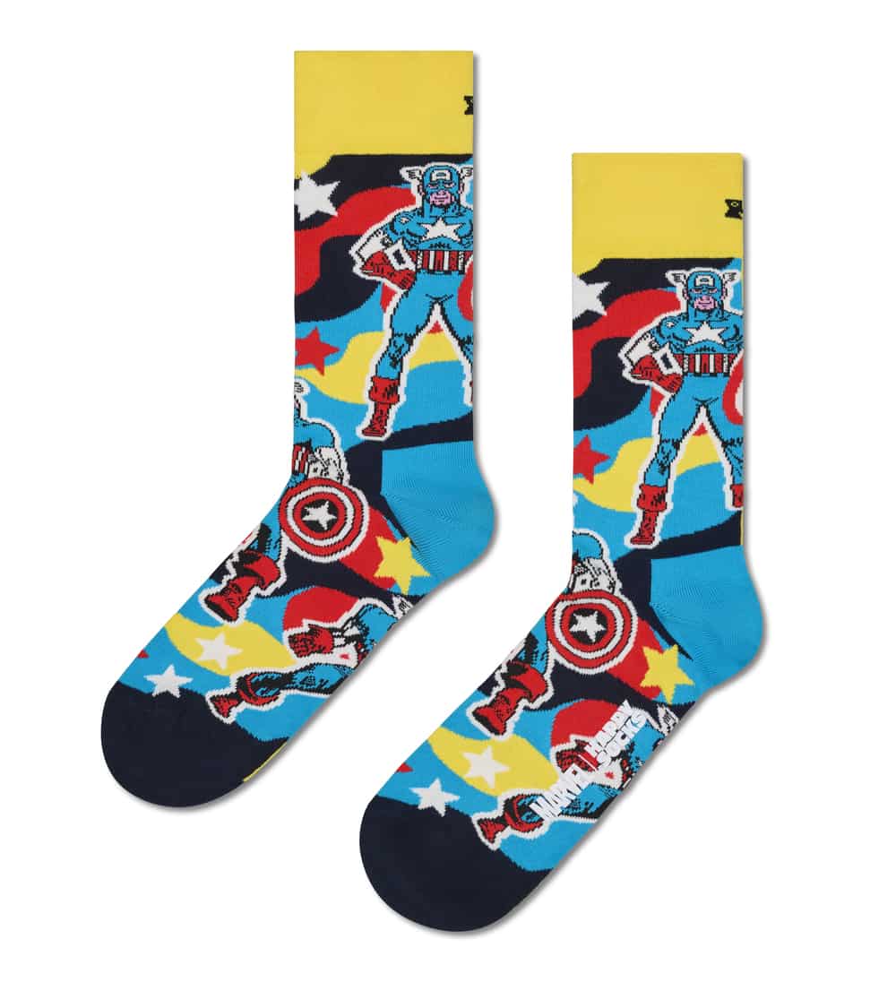 Happy Socks Marvel Captain America Sock Socken in Mehrfarbig