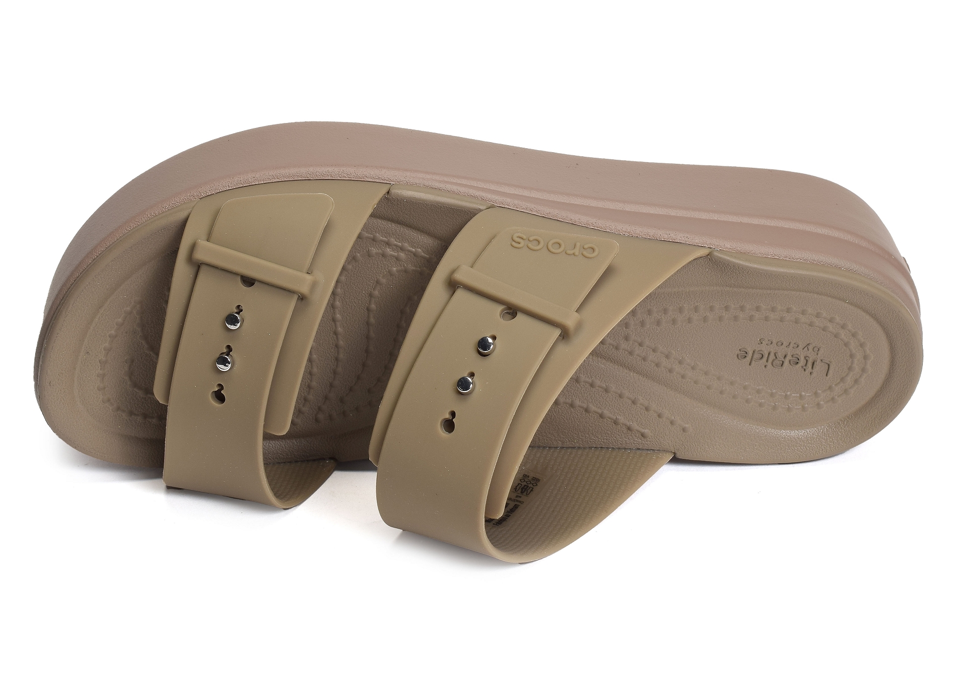 Brooklyn buckle low wedge kaki
