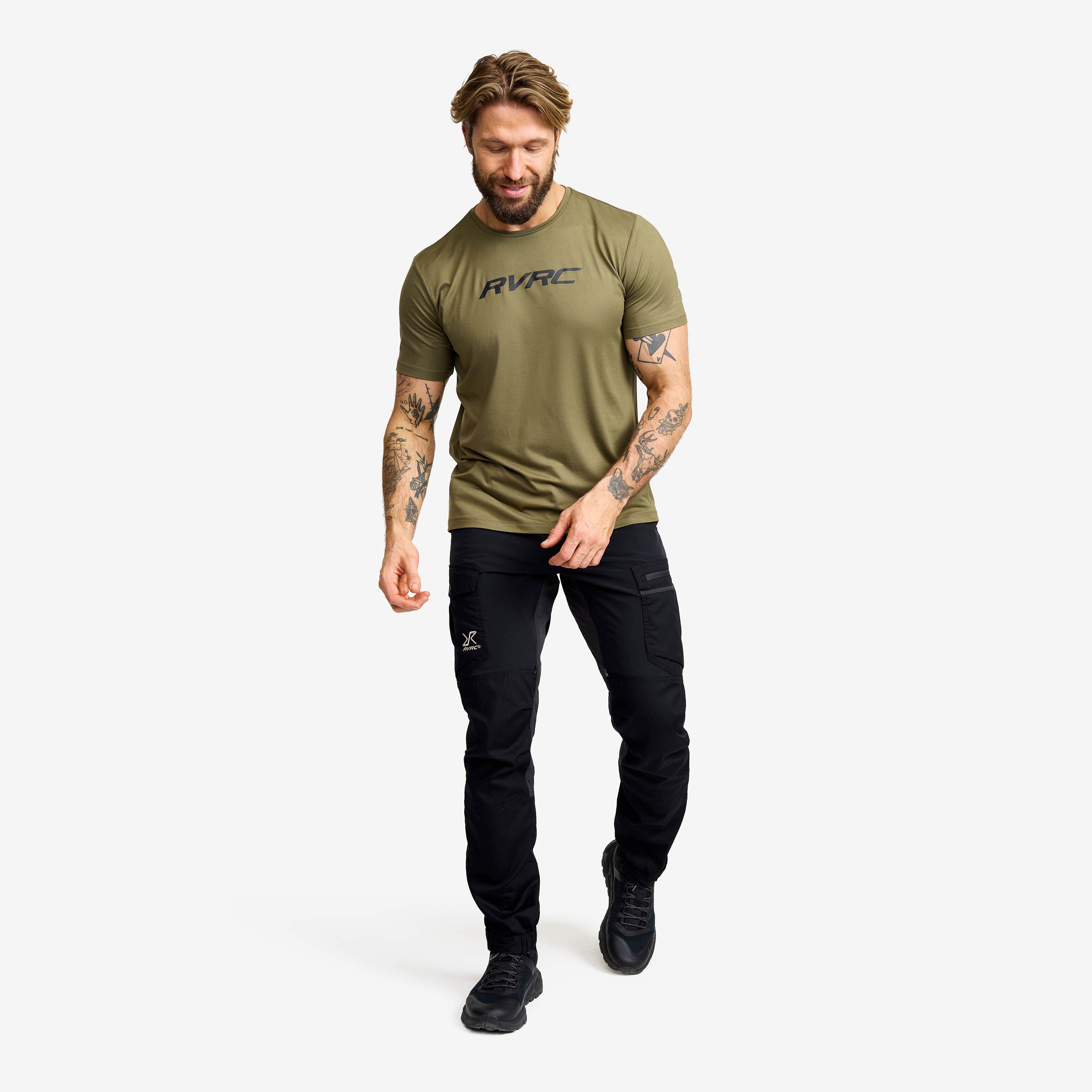 Mission Logo T-shirt Herre Burnt Olive
