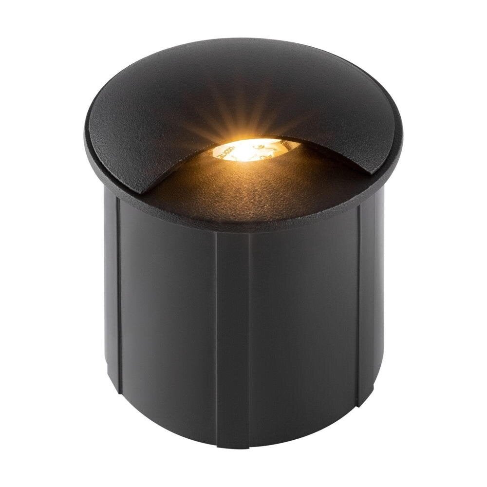 LED inbouw vloerspot Biscotti in zwart 3W 30lm IP65 3000K