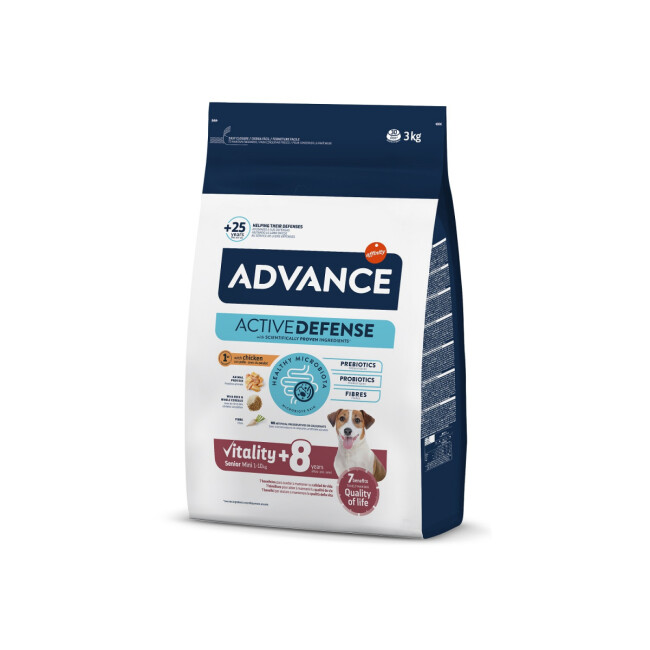 Croquettes Advance Senior Mini Vitality 8+ pour chiens