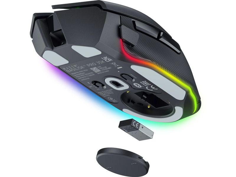 Razer Gaming-Maus Razer Basilisk V3 Pro 35k Schwarz Kabelloser ergonomischer RGB-Gaming-Maus