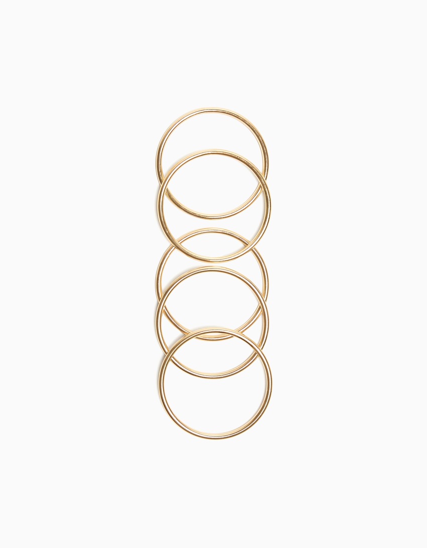 Conjunto de 5 pulseiras rígidas