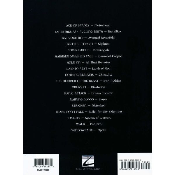 Hal Leonard Metal Bass Tabs