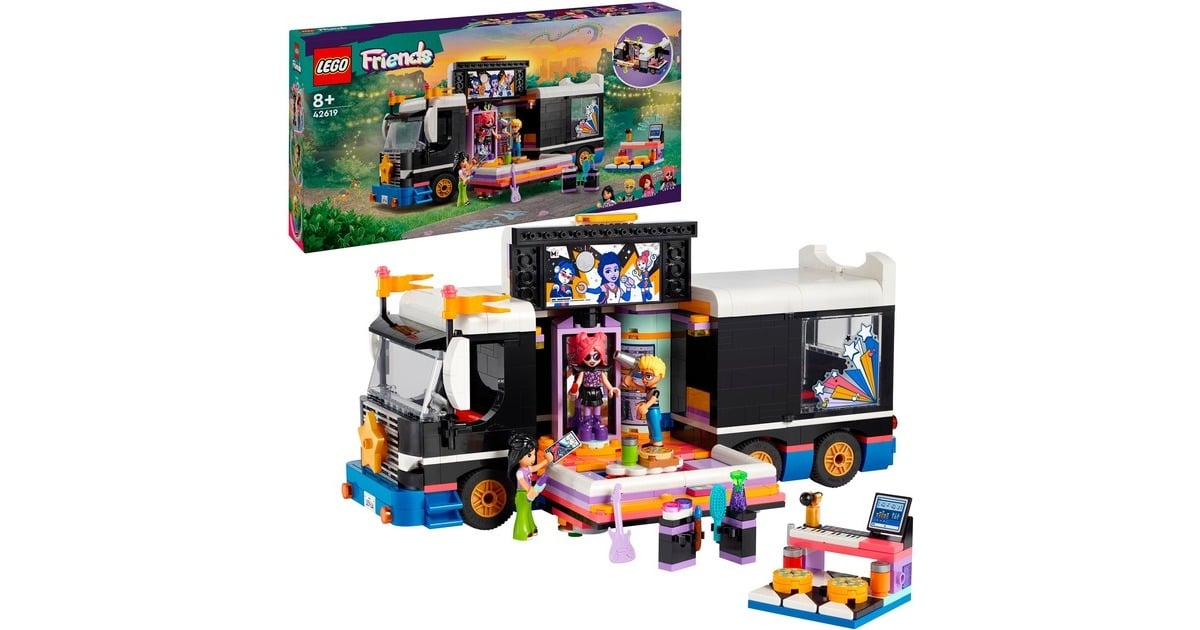 LEGOFriends - Toerbus van popster Constructiespeelgoed  (42619)