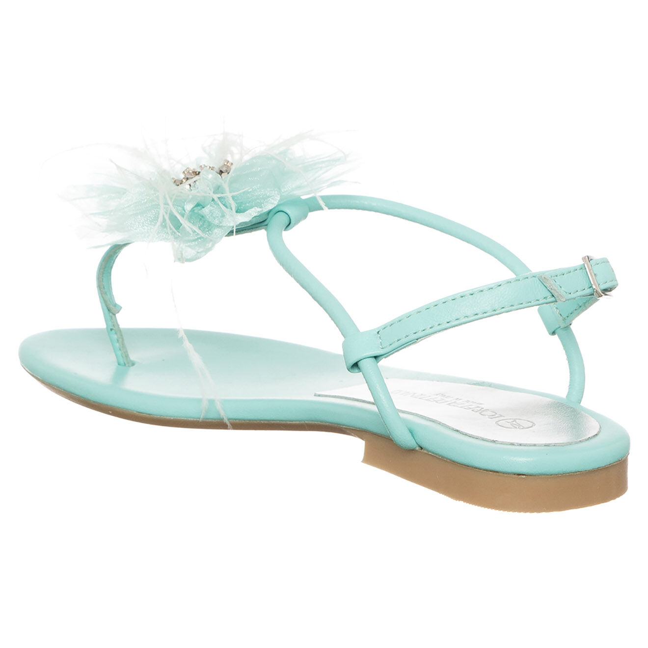 Loretta Pettinari Sandales en Cuir Lisa bleu clair